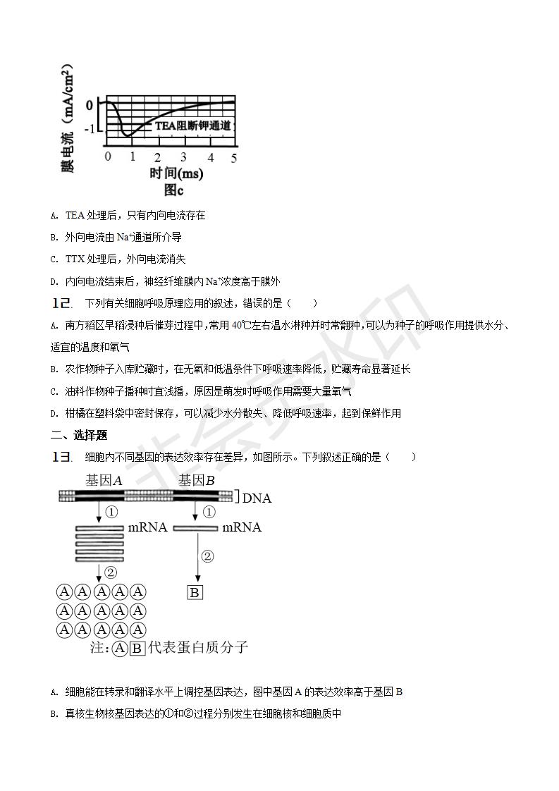精品解析：2021年湖南高考生物（新高考）（原卷版）_05.jpg